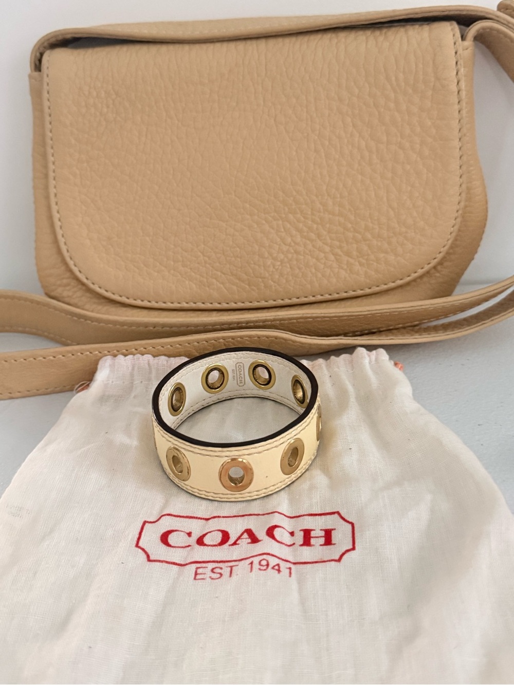 Vintage Coach Sonoma Small Flap Bag + Free Coach Bangle